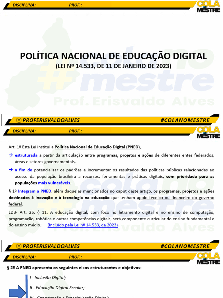 Política Nacional de Educação Digital 2023 | PDF | Tecnologia da ...
