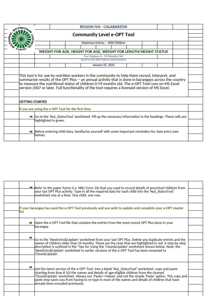 Milk Feeding 2025 Eopt Template (Pooc) | PDF
