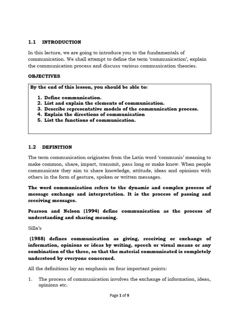 Fundamentals of Communication Explained | PDF | Communication ...