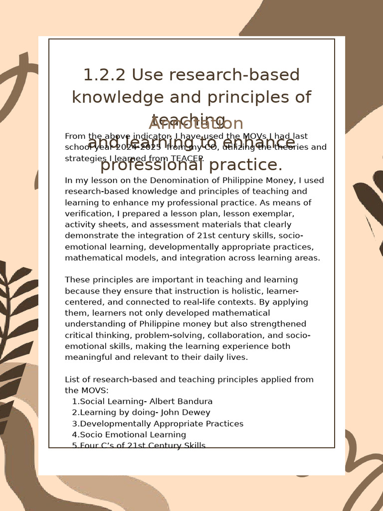 Ncoi Annotation | PDF | Learning | Literacy