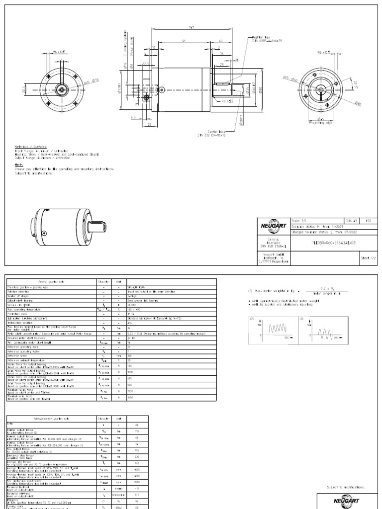Neugart Planetary Gearbox Specifications | PDF | Torque | Mechanical ...