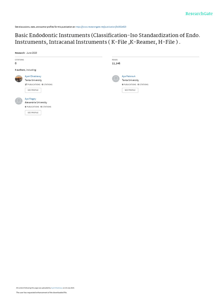Standardization of Endodontic Instruments | PDF | Fracture