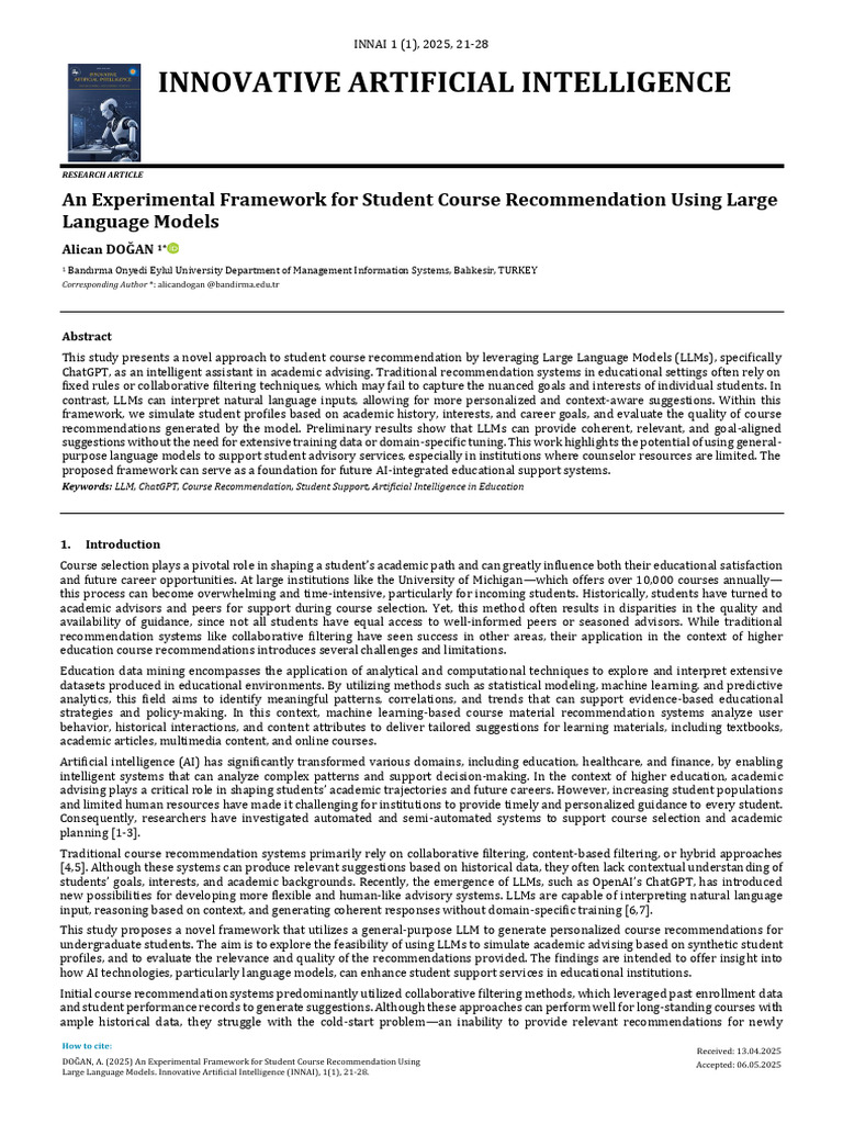 AI-Powered Course Recommendations for Students | PDF | Artificial ...