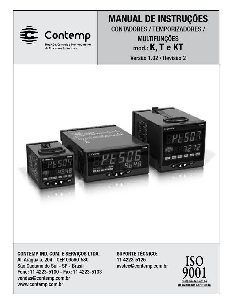 Manual Contadores e Temporizadores K, T, KT | PDF | Cronômetro ...