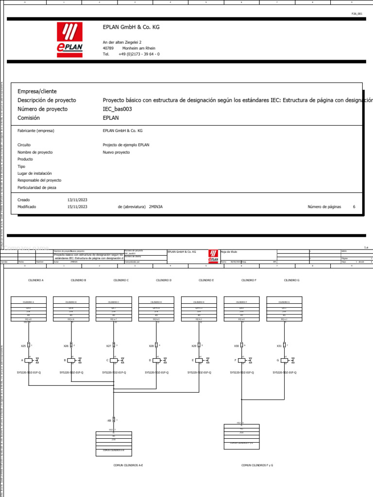 Proyecto EPLAN: Diseño IEC Estándar | PDF