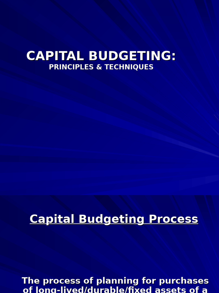 Capital Budgeting Principles Explained | PDF | Internal Rate Of Return ...