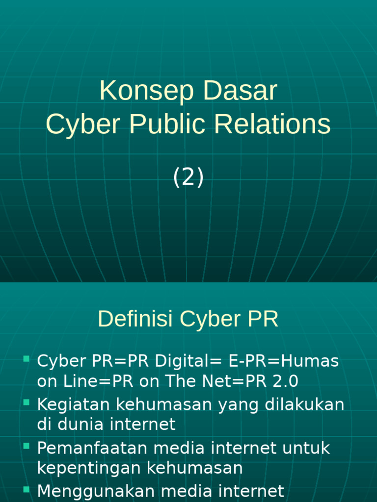 Konsep Dasar CYBER PR (2) PPTX | PDF