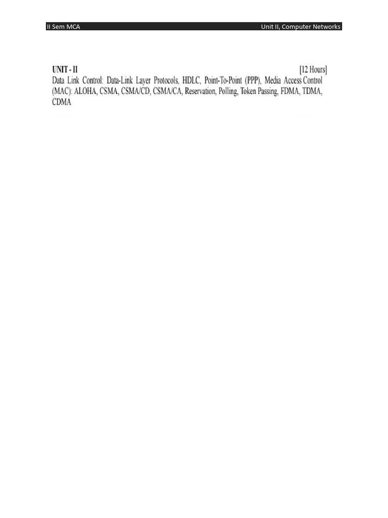 Data Link Layer Protocols Explained | PDF | Channel Access Method ...