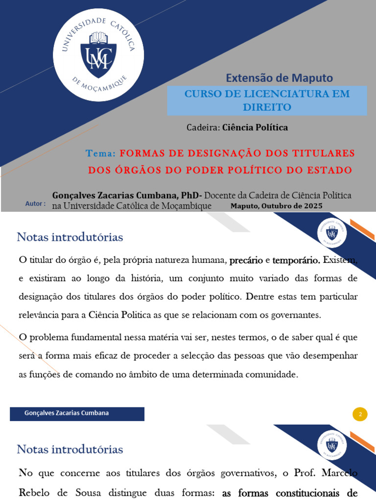 Formas de Designação Política em Moçambique | PDF | Eleições | Revoluções