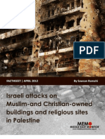 Israeli attacks on Muslim-and Christian-owned buildings and religious sites in Palestine