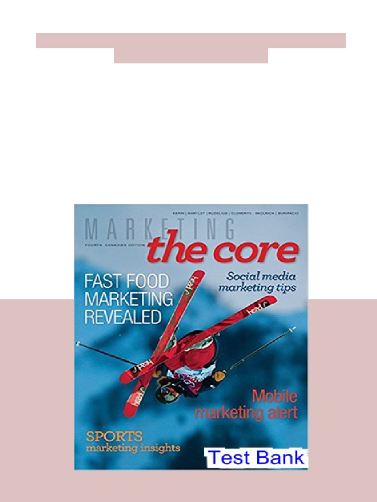 Marketing The Core Canadian 4th Edition Kerin Test Bank Instant
