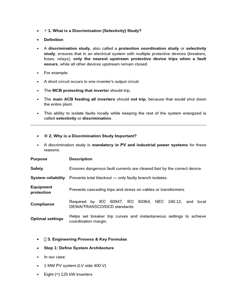 Importance of Discrimination Study | PDF | Fuse (Electrical ...