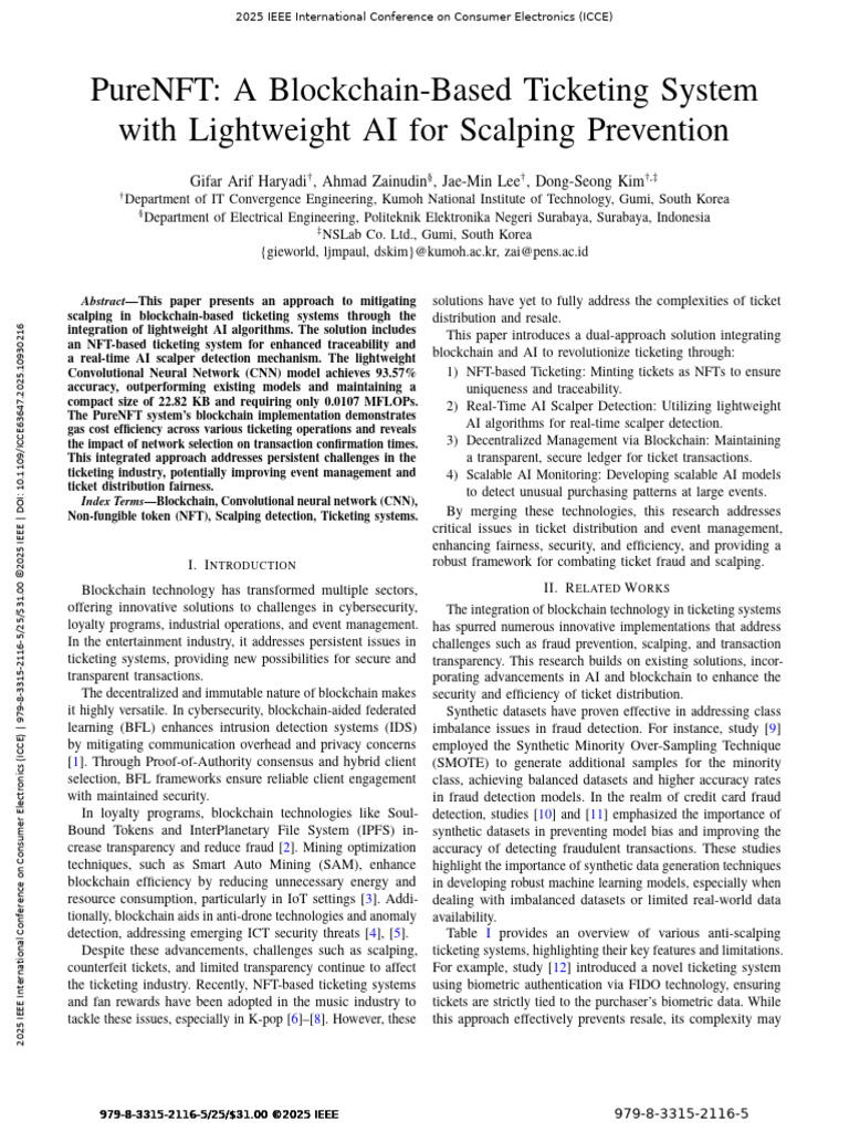 AI-Enhanced Blockchain Ticketing System | PDF | Computing