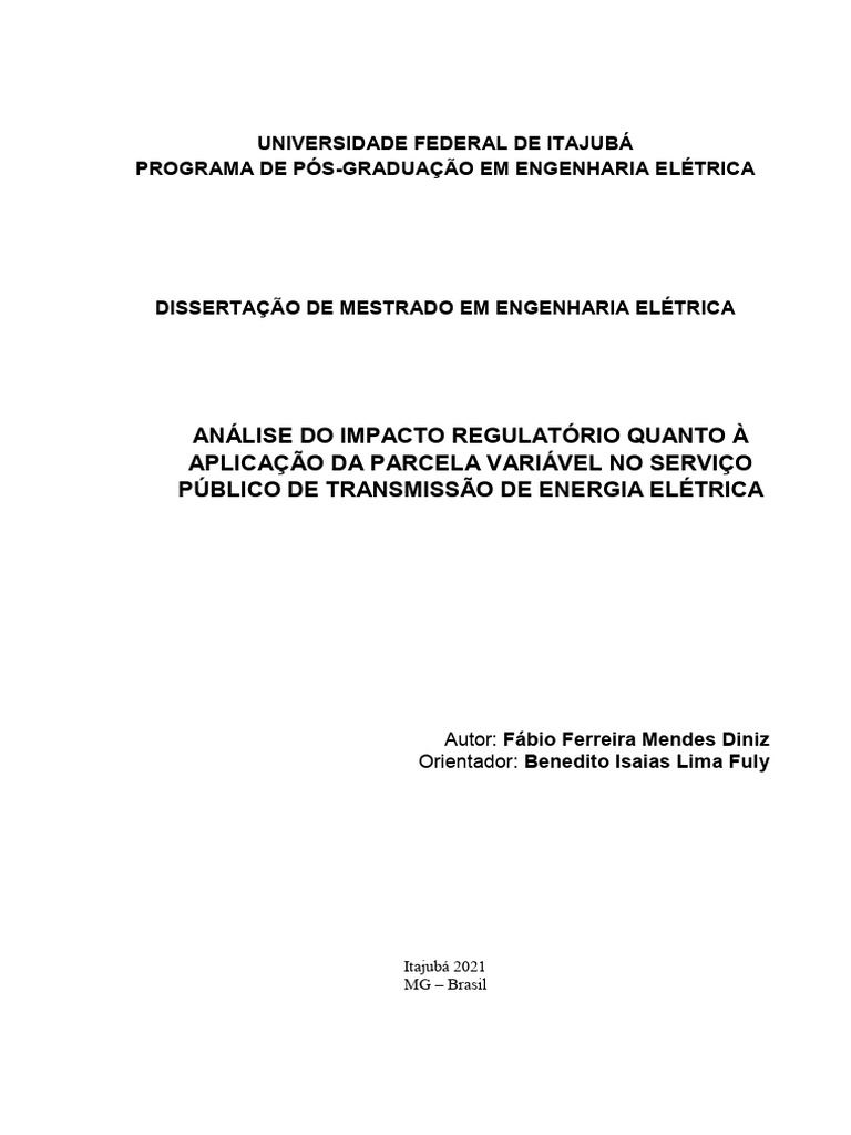Impacto da Parcela Variável na Transmissão | PDF | Setor de energia ...