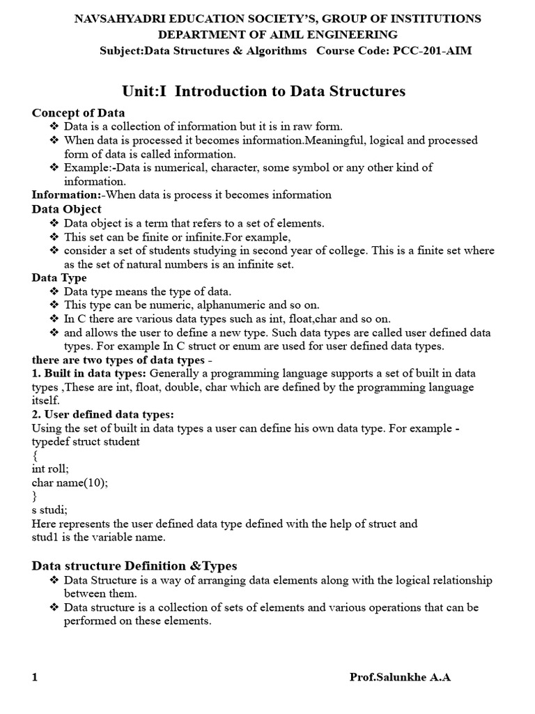Introduction to Data Structures | PDF | Queue (Abstract Data Type ...