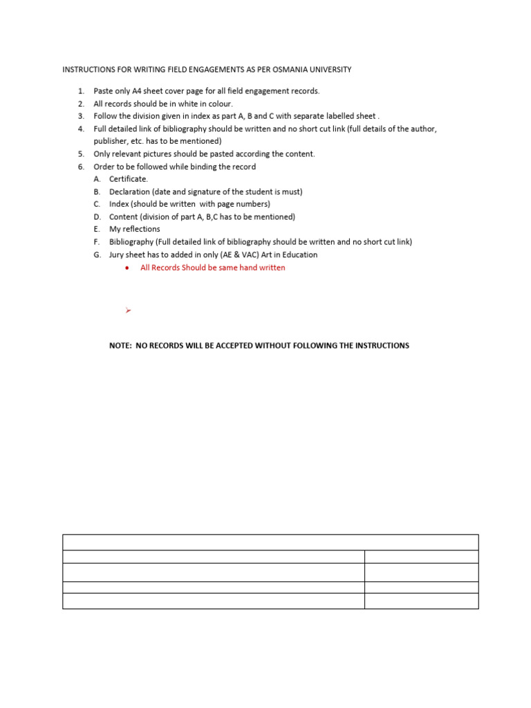 Field Engagement Guidelines for B.Ed. Students | PDF | Curriculum ...