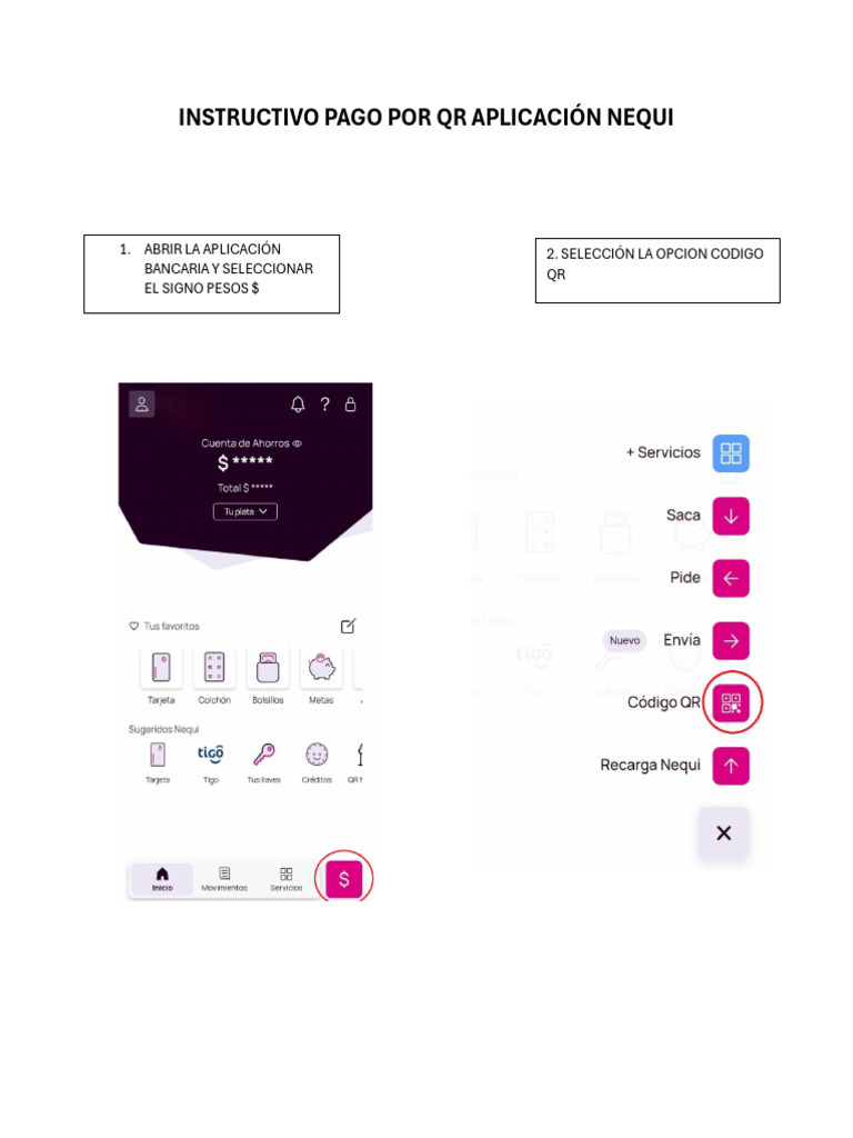 Instructivo Pago QR en Nequi | PDF