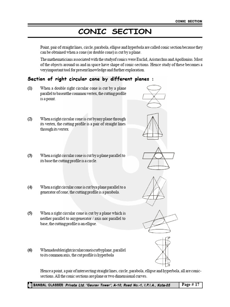 Understanding Conic Sections Explained | PDF | Ellipse | Perpendicular
