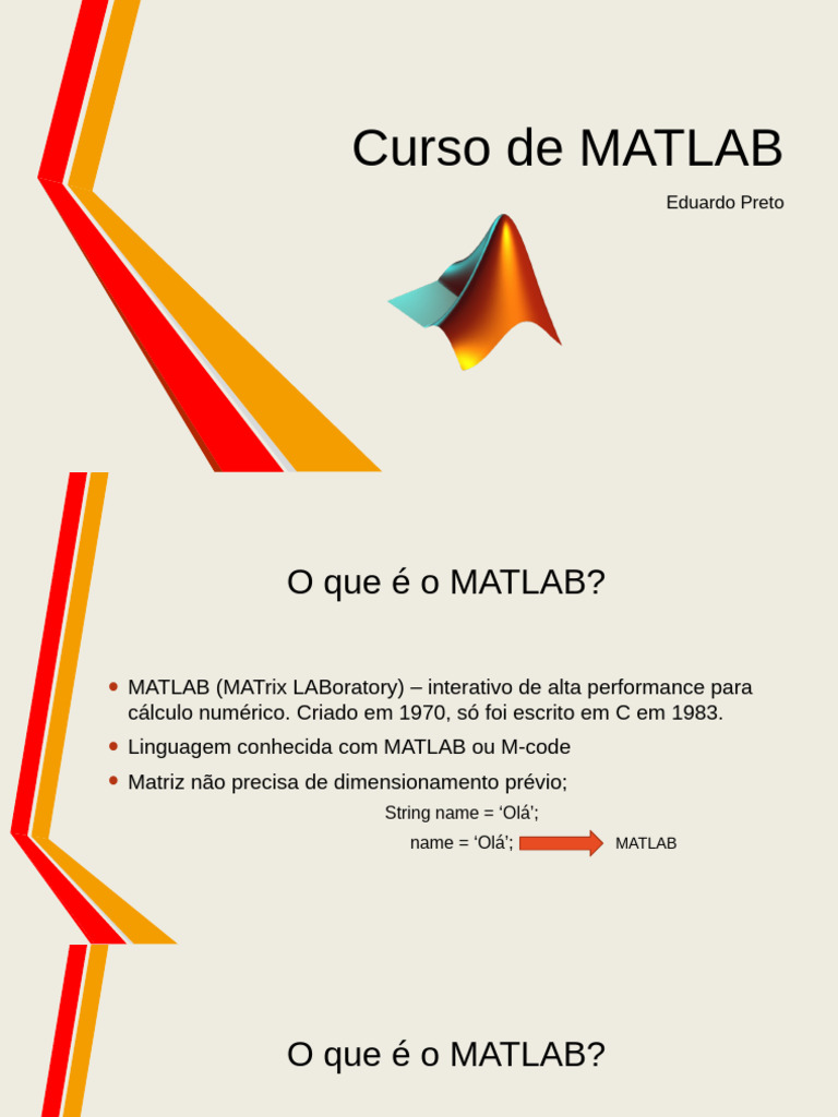 Apresentação_Matlab - começo do curso basico de matlab | PDF | Matlab ...