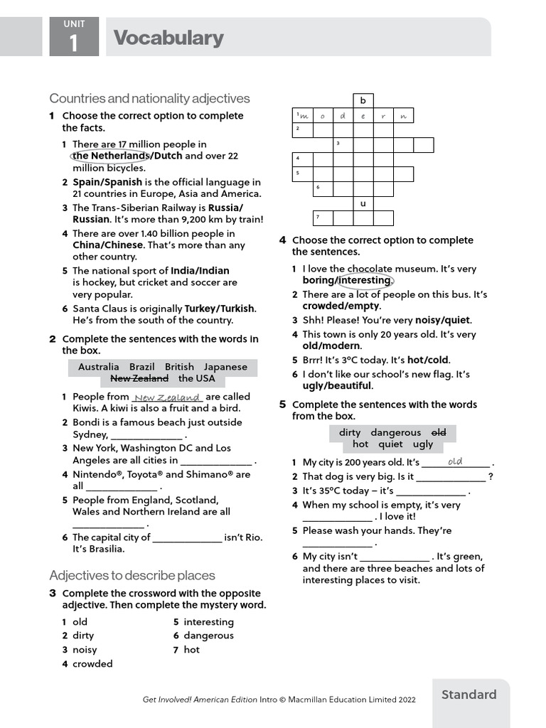 Countries and Adjectives Vocabulary Guide | PDF | Linguistics