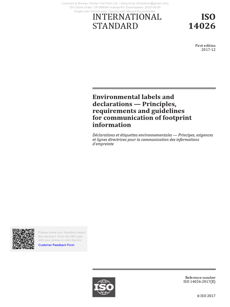 ISO 14026: Environmental Labeling Guidelines | PDF | Life Cycle Assessment