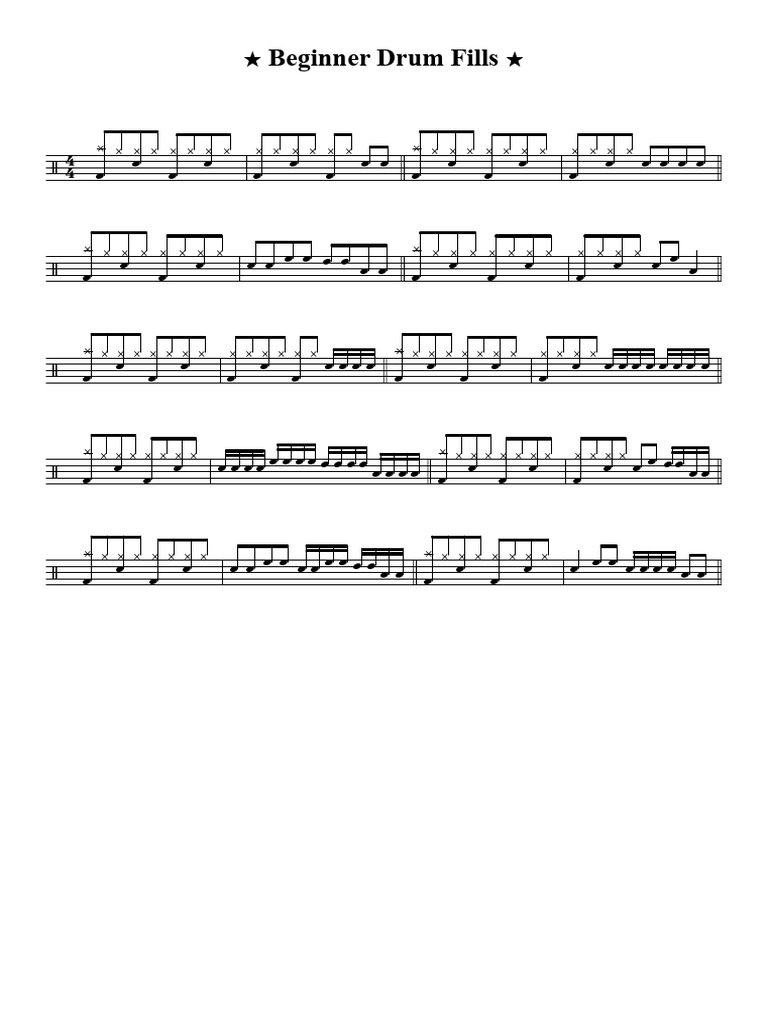 Beginner Drum Fills | PDF