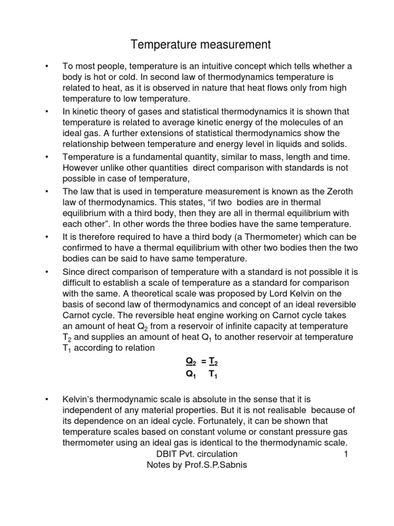 Understanding Temperature Measurement | PDF | Thermocouple | Thermometer