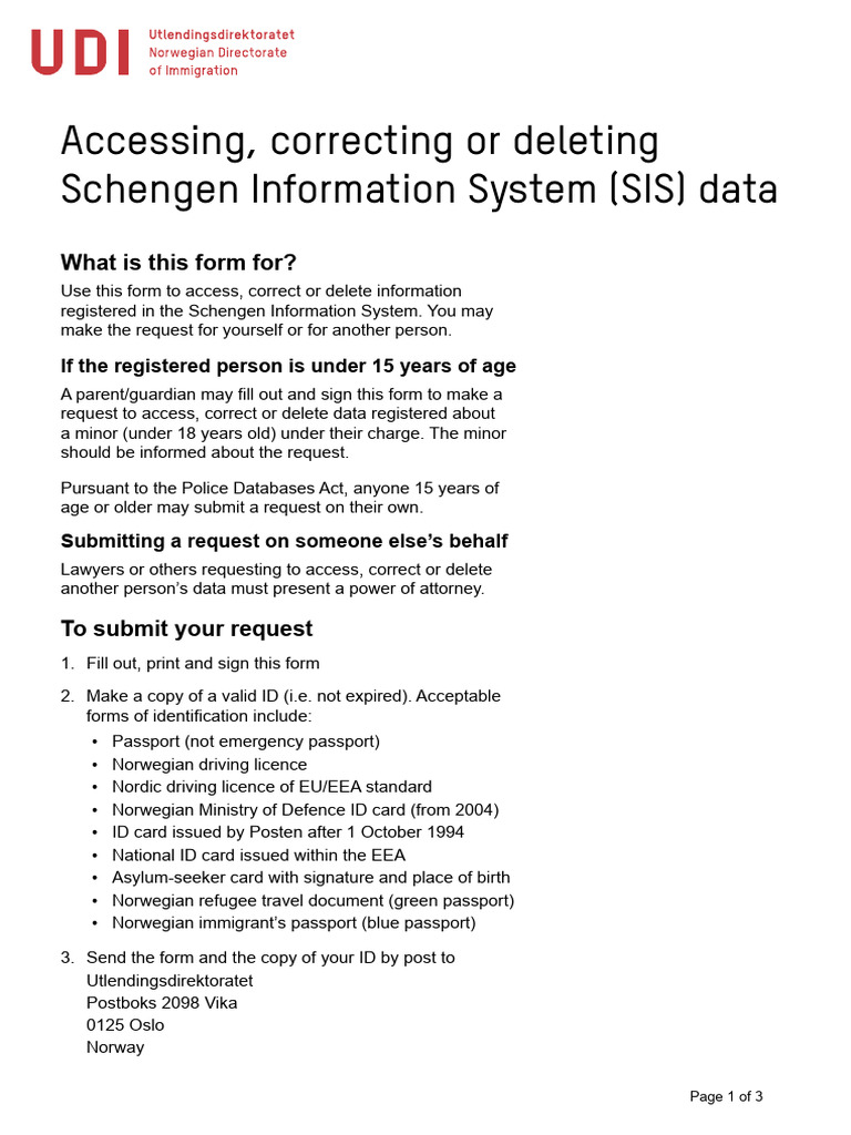 Requesting Changes to SIS Data | PDF | Identity Document | Authentication