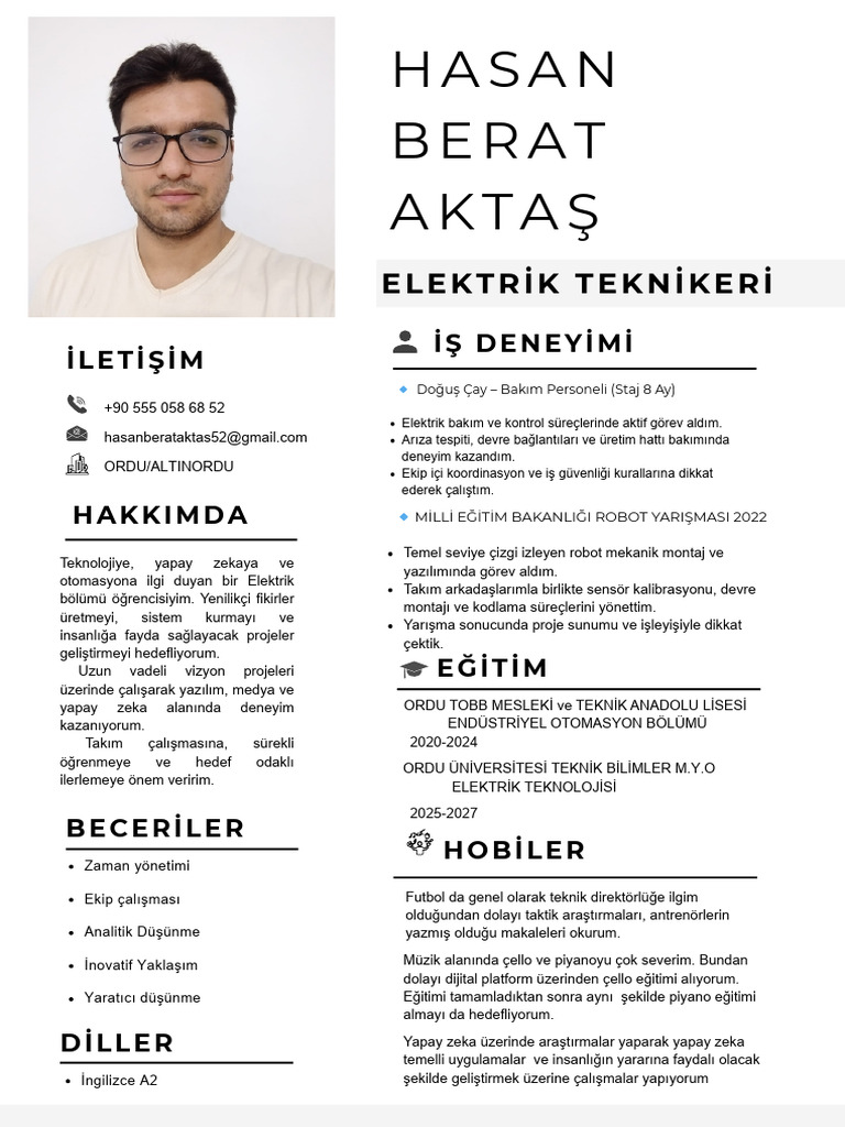 Hasan Berat Aktas CV 2025 PDF | PDF