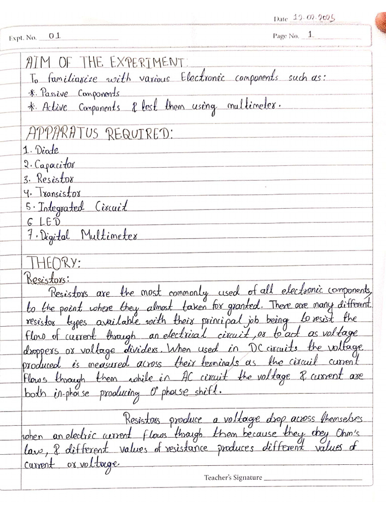Be Experiment - 1 | PDF