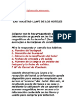 Las Tarjetas-Llave de Los Hoteles: Información Interesante