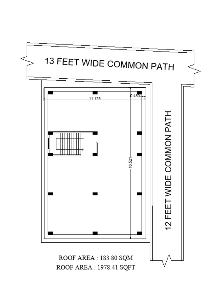 Common Path Width and Roof Area Details | PDF