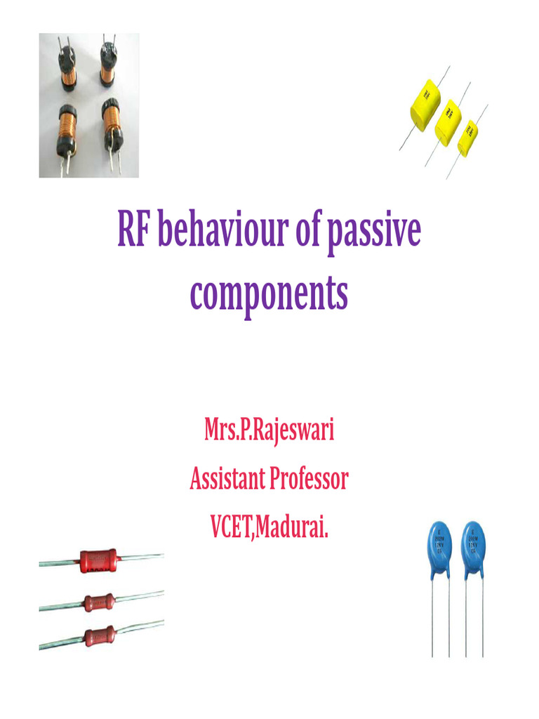 RF Behaviour Passive Components | PDF