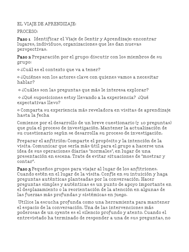 El Viaje de Aprendizaje | PDF | Aprendizaje