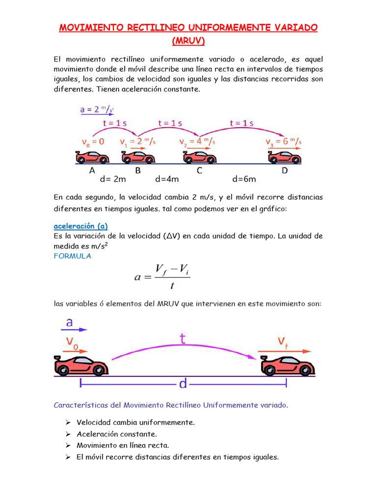 MRUV | PDF