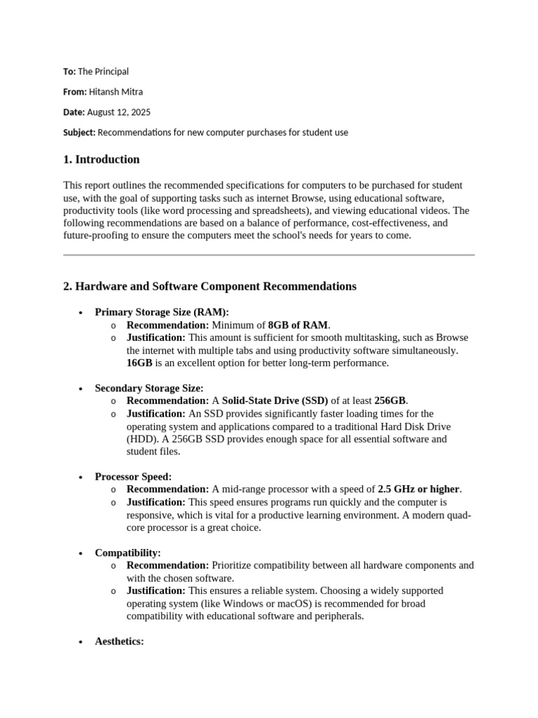 ICT Report | PDF | Solid State Drive | Operating System