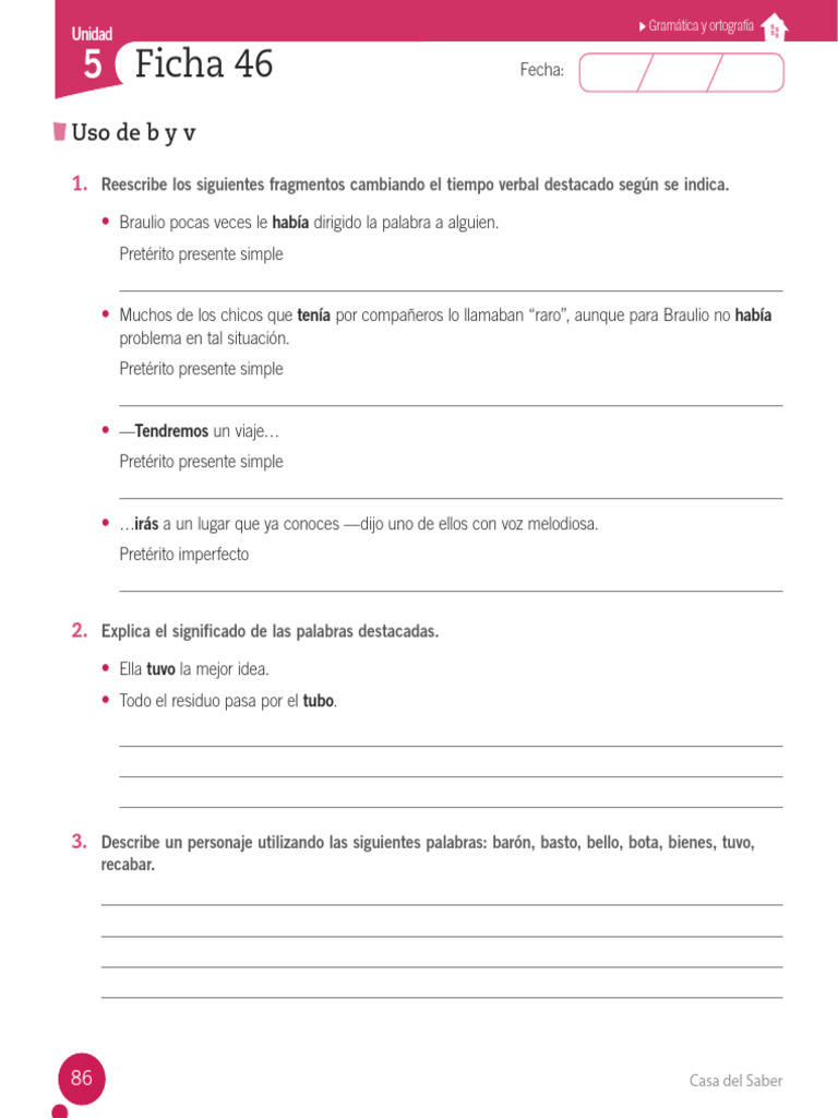 Uso de b, v, g y j en gramática | PDF | Verbo | Sustantivo