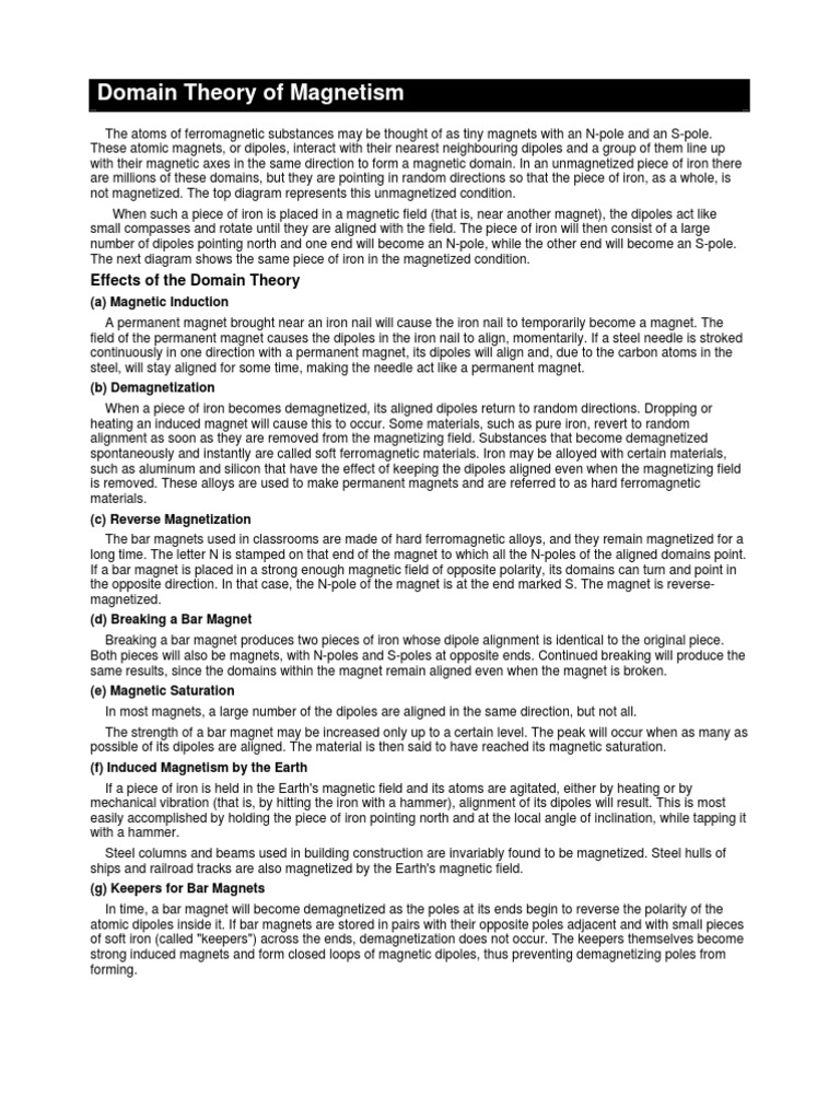 Domain Theory and Review | PDF | Magnetism