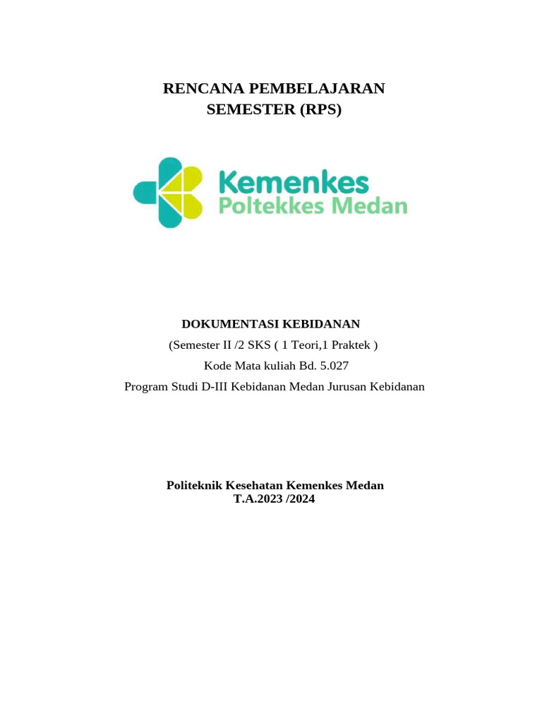 RPS Dokumentasi Keb 2023 2024 Terbaru | PDF