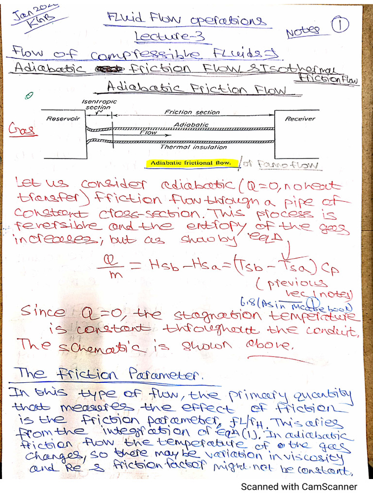 Lecture 3 KGB FFO Compressible Flow Part 3 Handwritten Notes | PDF