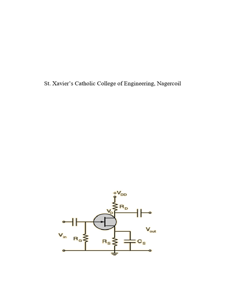 JFET Common Source Amplifier Guide | PDF