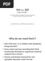 504 Vs IEP Power Point