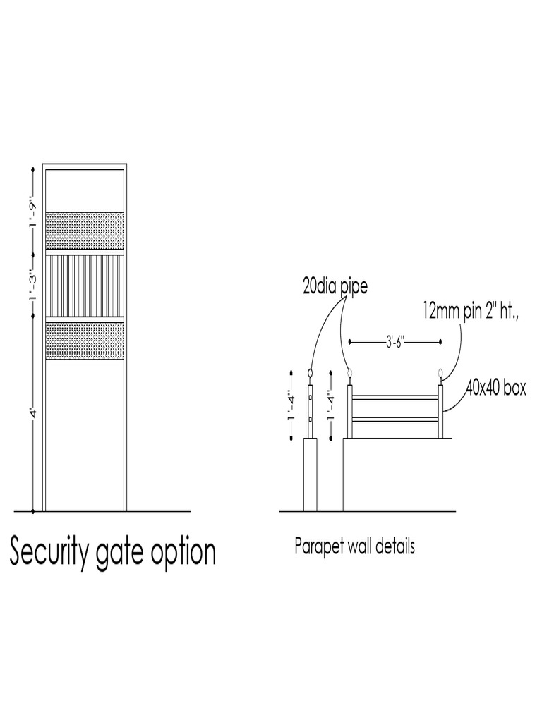 Typ - Gate and Parapet Details | PDF