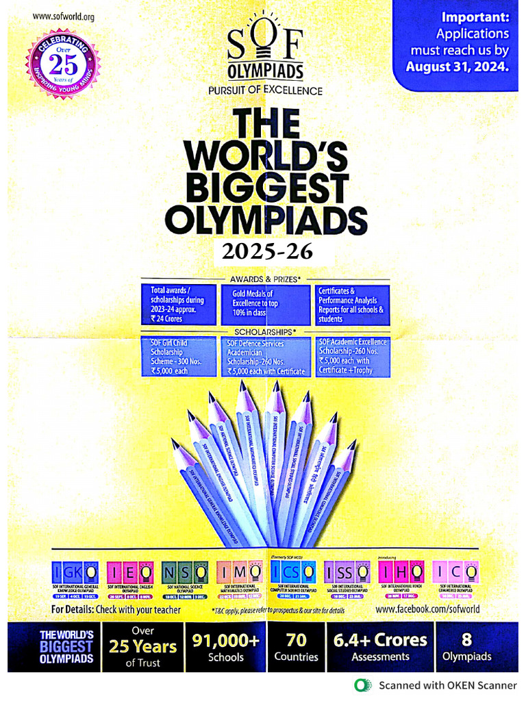 Sof Olympiads Exam 2025 26 | PDF