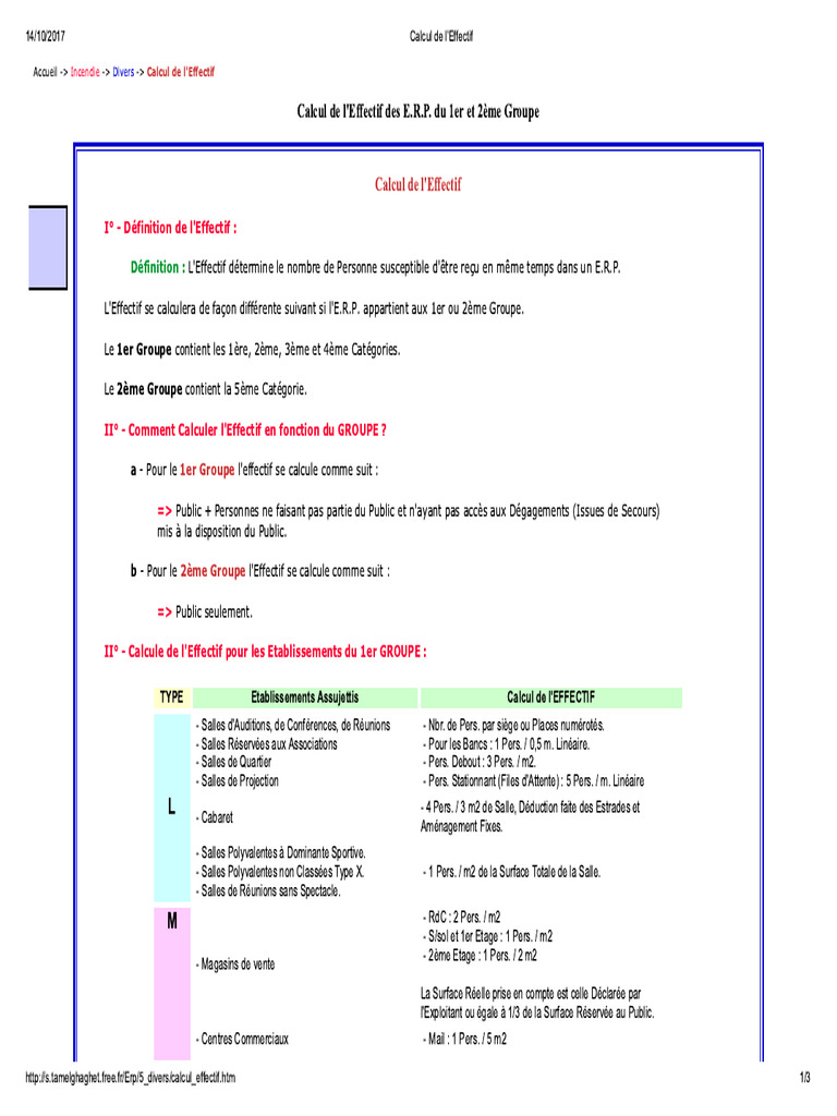 Calcul de L'effectif | PDF
