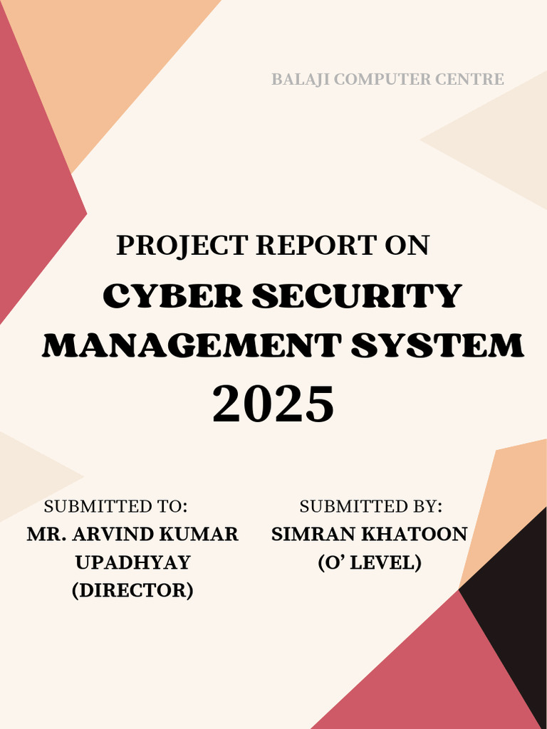 Cyber Security Management System 2025 | PDF | Computer Security | Security
