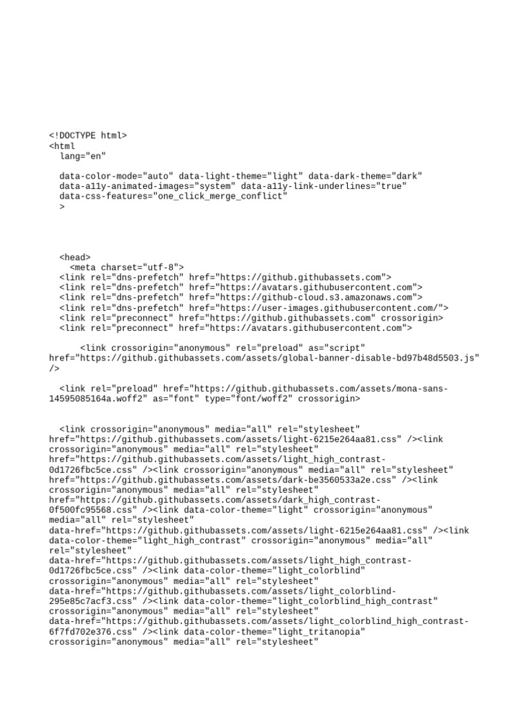 GitHub HTML Document Structure | PDF | Computing | Software