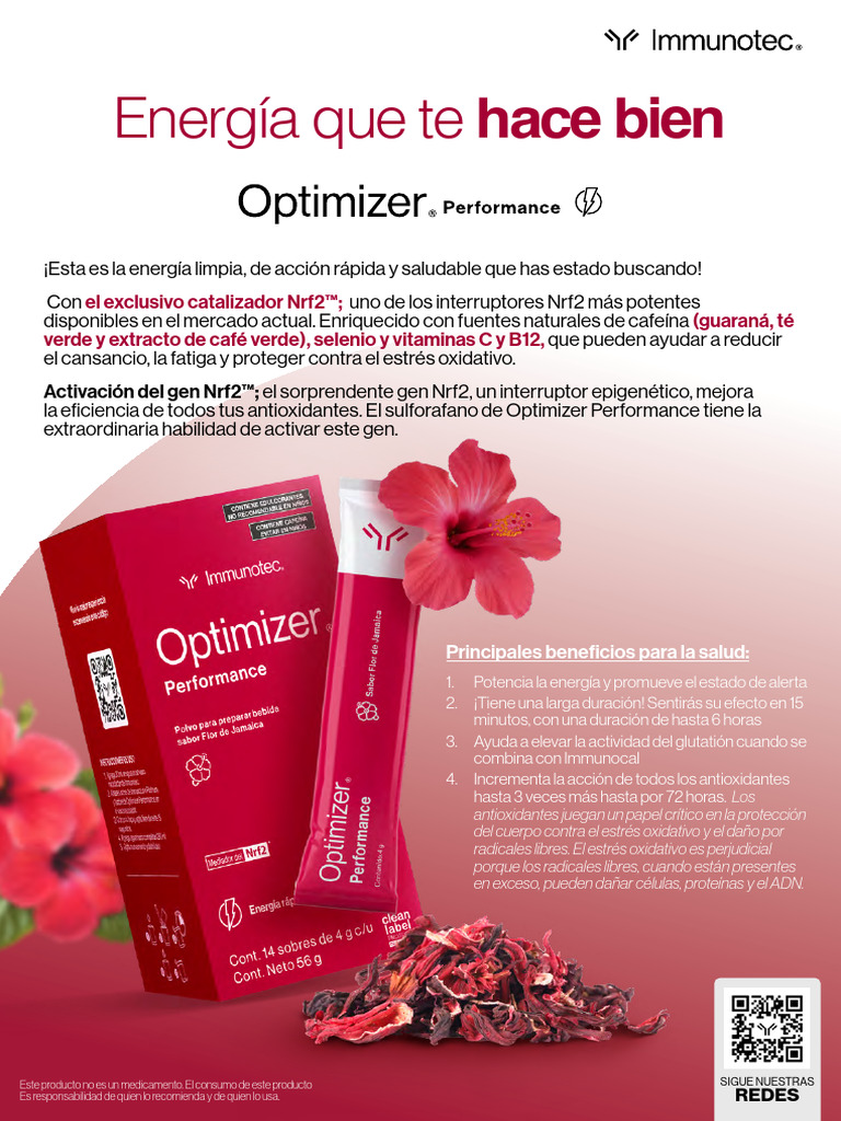 Optimizer Immunocal: Energía y Antioxidantes | PDF | Antioxidante ...
