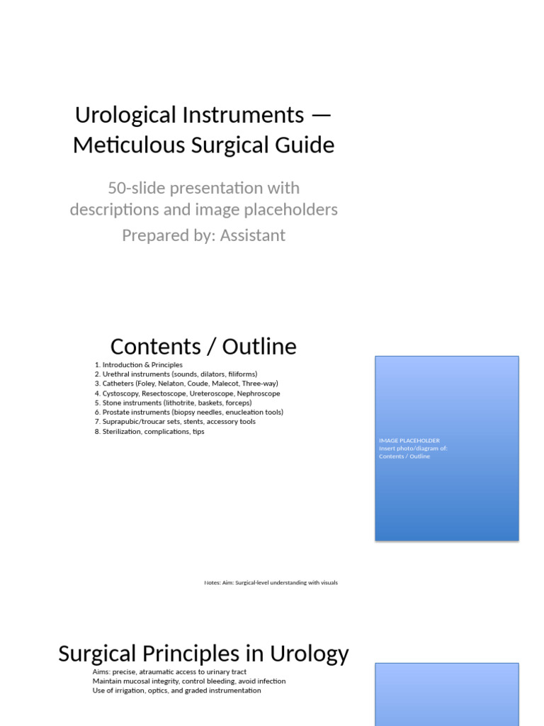 Urological Instruments Surgical Guide | PDF | Catheter | Urology