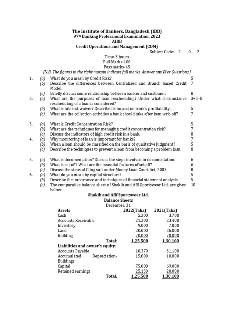 Banking Professional Exam 2023 Guide | PDF | Financial Risk ...